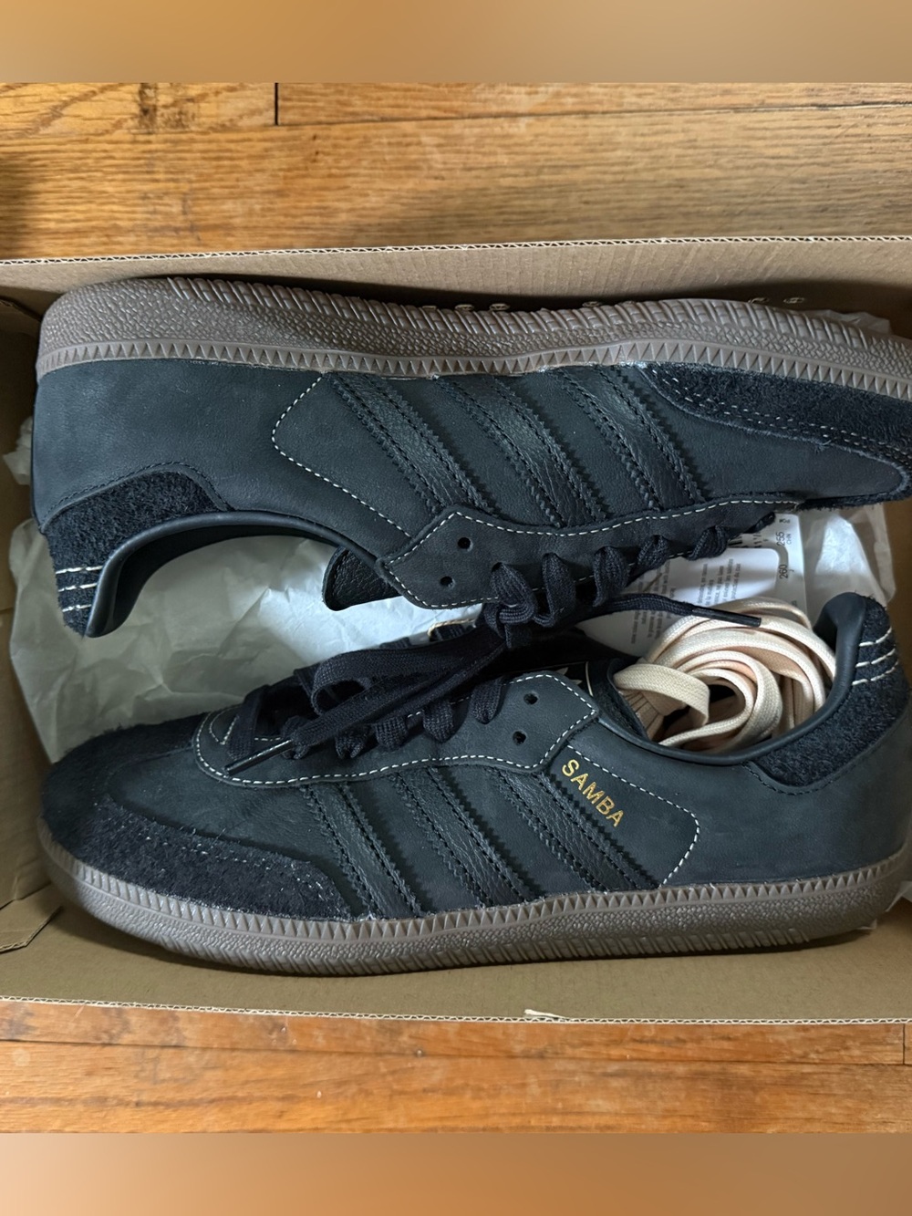 adidas Samba OG Core Black Crystal Sand (Women's)